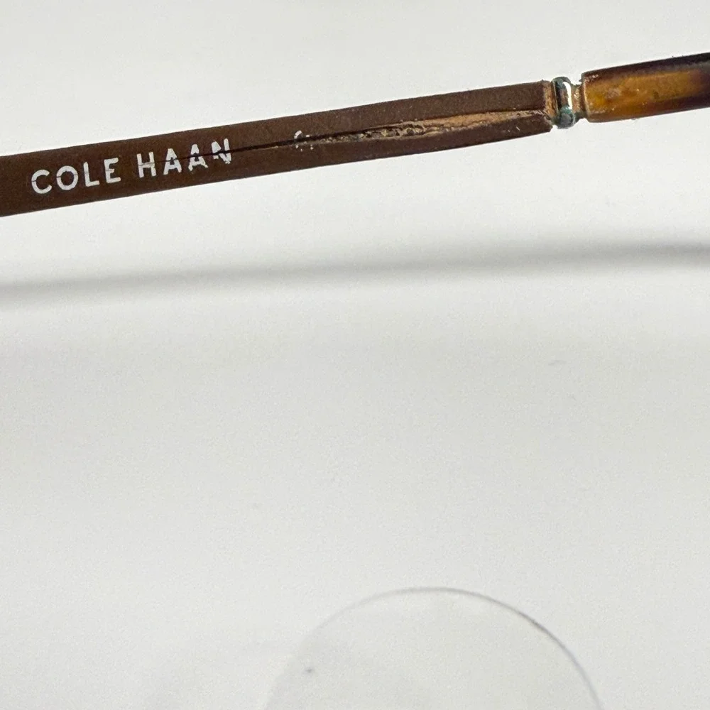 Cole‎ Haan CH5003 717 Gold Rectangular Eyeglasses Frames 135mm 08/15